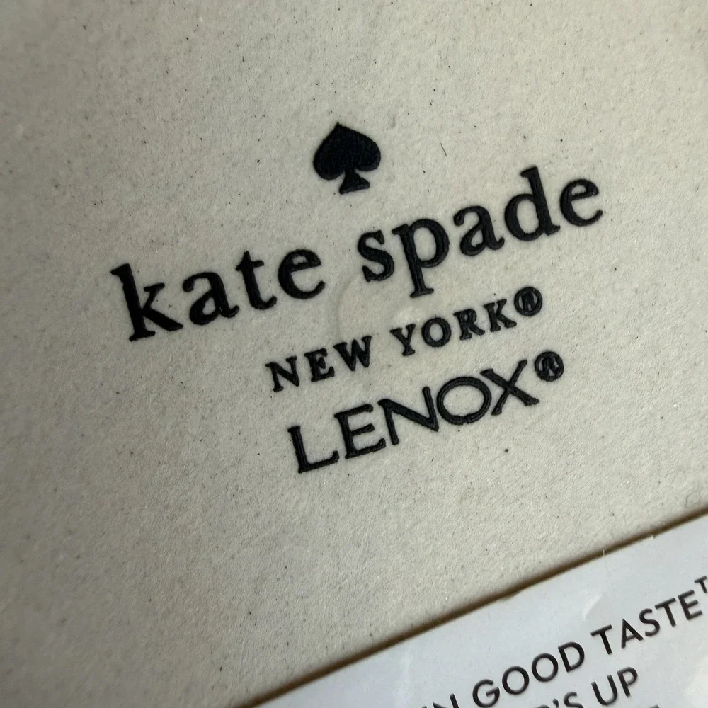 Kate Spade New York Lenox Open 24 Hours Ceramic Spoon Rest Aqua Teal White 5